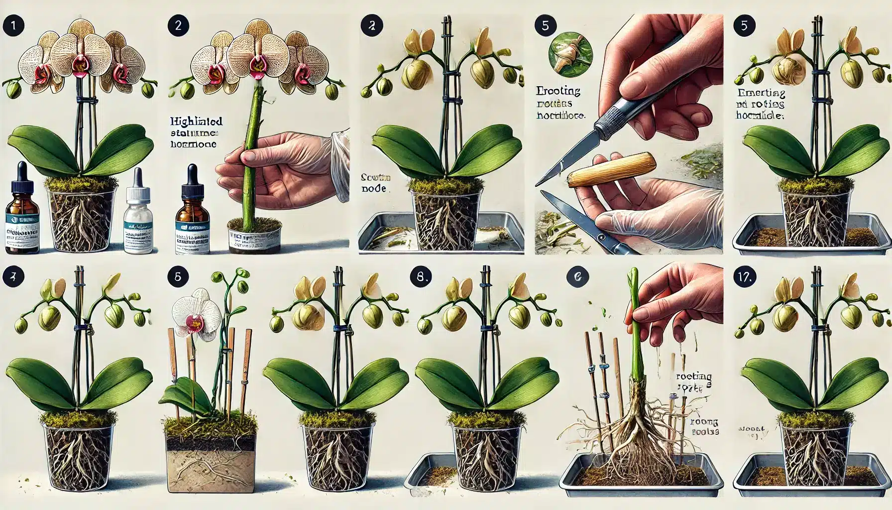 Cara memperbanyak anggrek dengan stek batang
